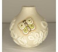 Vaso in ceramica con Farfalla e Fiori - Piccolo