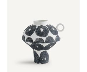 Vaso in ceramica maculata opaca, Breto Nero TU
