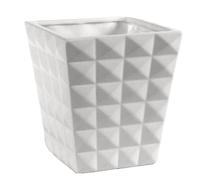 VASO IN CERAMICA QUADRATO CENTROTAVOLA EVENTI CONO CLASSICO MODERNO 1816 cm