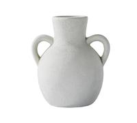 Vaso In Ceramica Rustico Retrò, Vasi Fatti A Mano Da 19 Cm/7,5" Per Fiori Con Manici Elegante Decorazione Per La Casa Per Casa Colonica, Soggiorno, Centrotavola(White)