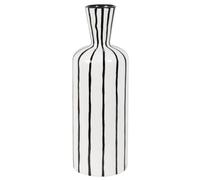 Vaso in dolomite bianca con striature nere alt. 34 cm