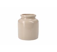 Vaso in gres da 270 ml, ceramica, beige, bocca: coperchio a calotta