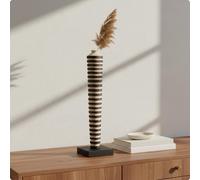 Vaso in Legno a Colonna Tocco Zen Vaso Decorativo da Tavolo per Hotel,