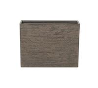 Beliani Vaso in Pietra e Resina Marrone Scuro Rettangolare 25 x 60 x 45 cm