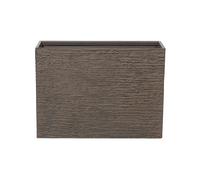 Vaso in Pietra e Resina Marrone Scuro Rettangolare 29 x 70 x 50 cm Edessa
