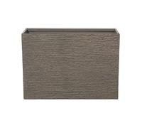 Beliani Vaso in Pietra e Resina Marrone Scuro Rettangolare 34 x 80 x 56 cm