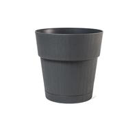 Vaso In Plastica Ethica Con Riserva Acqua, 30Cm, Grafite