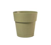 Vaso In Plastica Ethica Con Riserva Acqua, 30Cm, Verde Oliva