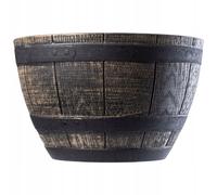 Vaso in plastica KADAX, rotondo, 40 cm, marrone scuro