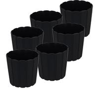 Vaso in plastica per fiori ed erbe aromatiche da balcone o terrazzo, antracite,