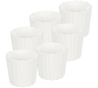 Vaso in plastica per fiori ed erbe aromatiche da balcone o terrazzo, bianco, 17