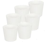 KOTARBAU® Set Vaso da Fiori - Vaso per Piante - Plastica - Vaso da Fiori per Piante da Interno - Fioriere - Grande - Esterno - Vaso Decorativo - Balcone, bianco, ⌀ 20 cm