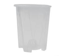 Vaso in plastica trasparente per orchidee con design drenante per sostenere la salute delle radici e la vitalità delle piante, adatto per balcone, giardino, ufficio e piante da interno (14 cm)