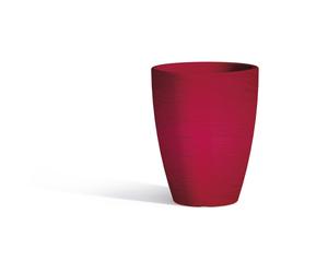 Vaso in Polimero Monacis Adone ROUND dimensioni 30x30x h 38 cm Capacità 17 Lt adatto interno esterno colore ROSSO nero - rosso,rosso