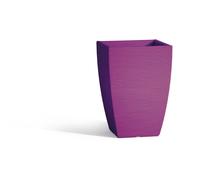 Vaso in Polimero Monacis Adone SQUARE dimensioni 27x27xh 37 cm Capacità 18 Lt adatto interno esterno colore VIOLA viola