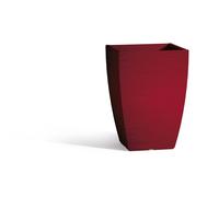 Vaso in Polimero Monacis Adone SQUARE dimensioni 27x27xh 37 cm Capacità 18 Lt adatto interno esterno colore BORDEAUX bordeaux