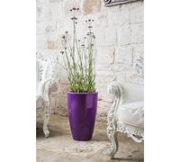 Vaso in Polimero Monacis PRISMA ROUND da tavolo o da terra h 50 dimensioni 33x33x h 50 cm Capacità 26 Lt adatto interno esterno colore viola viola