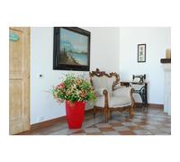 Vaso in Polimero Monacis PRISMA SQUARE da tavolo o da terra h 50 dimensioni 33x33x h 50 cm Capacità 32 Lt adatto interno esterno colore ROSSO rosso