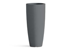 Vaso in Polimero Monacis STILO ROUND TOP dimensioni 40x34x h 90 cm Capacità 20 Lt adatto interno esterno colore ANTRACITE aantracite