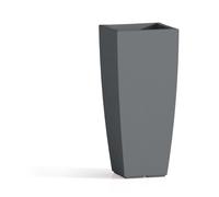 Vaso in Polimero Monacis Stilo Square Bianco dimensioni 33x33x h 70 cm Capacità 22 Lt adatto interno esterno colore ANTRACITE antracite