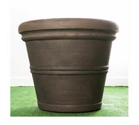 Vaso in resina campana Jesolo d40x33 cm Dark Wood