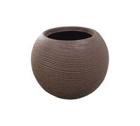 Vaso in resina Caspò Sfera Rigata SHABBY d30x24 cm Colore Brown