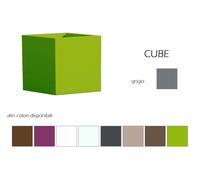 Vaso in resina cubico CUBE altezza cm. 40