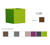 Vaso in resina cubico CUBE altezza cm. 40