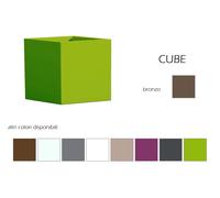 Vaso in resina cubico CUBE altezza cm. 40
