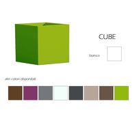 Vaso in resina cubico CUBE altezza cm. 40