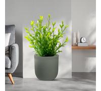 Vaso in resina da esterno interno per piante cilindro di design d.35x34h Raff...