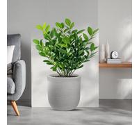 Vaso in resina da esterno interno per piante cilindro di design d.35x34h Raff...