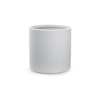 DIVINA GARDEN Vaso in resina da esterno interno per piante tondo cilindrico di design d.36x35h Modigliani Bianco