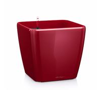 Vaso in Resina per Piante Lechuza Quadro Premium 21 Set Completo - ROSSO SCARLATTO LUCIDO
