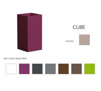 Vaso in resina quadrato CUBE altezza cm. 80
