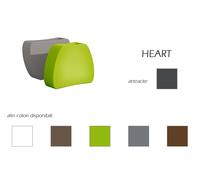 Vaso in resina rettangolare HEART altezza cm. 80
