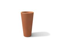 Vaso in Resina Tondo Moderno Ø45xh90 cm con Ripiano Cache-pot giardino terrazzo