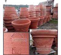 Vaso in terracotta toscana lavorato original siena timbrato vari misure giardino