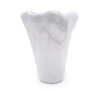 Vaso in Vetro di Murano Bianco Tide Iris