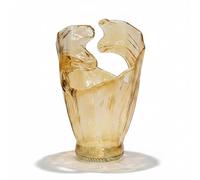 Vaso in Vetro di Murano Miele Modello Onde by Tammaro Home
