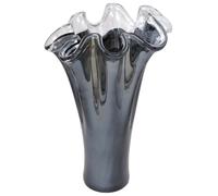 Vaso in Vetro di Murano Nero Modello Fazzoletto