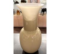 Vaso in vetro Murano soffiato vasi per fiori veneziano soprammobile beige nuovo