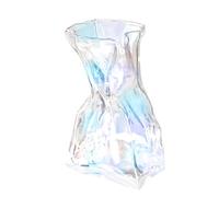 Vaso in Vetro Unico, Vaso per Fiori di Forma Irregolare Vaso Decorativo per Sacchetti di Carta Artistica Origami per Centrotavola Decorazioni per le Vacanze di Nozze per la Casa(LMulticolore)