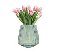 Vaso in vetro verde d17,7 h18 cm punto virgola