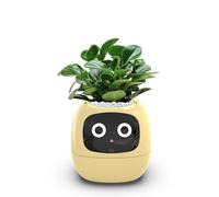 Vaso intelligente per piante, robot intelligente per animali domestici, compagno interattivo con controllo dei gesti, 7 sensori per una facile cura delle piante, espressioni divertenti e
