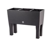 Vaso KADAX con gambe, panca rialzata in plastica, 60 cm, marrone scuro