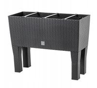 Vaso KADAX con gambe, panca rialzata in plastica, 80 cm, antracite