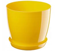 Vaso KADAX con piatto, vaso, 28 cm, giallo