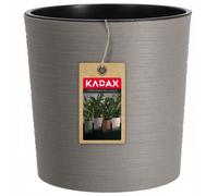 KADAX Flowerpot con trucioli di legno, trama elegante con inserto, casseruola, guscio da giardino, pentola di fiori, protezione della pentola di fiori per soggiorno, ufficio (⌀ 25 cm, grigio)