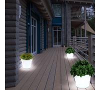 Vaso Lampada Solare per Esterni LED da Balcone Decorazione Giardino Patio 3x